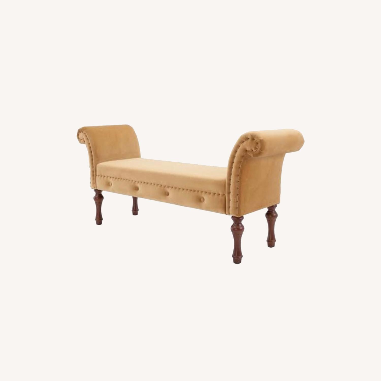 Jennifer Taylor Elise Entryway Bench, Gold AptDeco