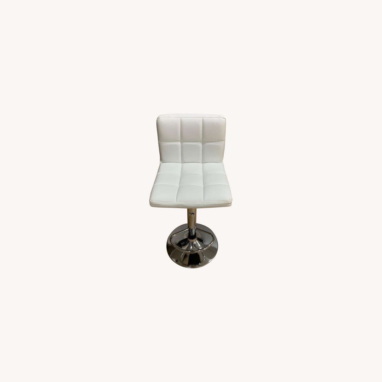 White, Swivel Bar Stool - image-0