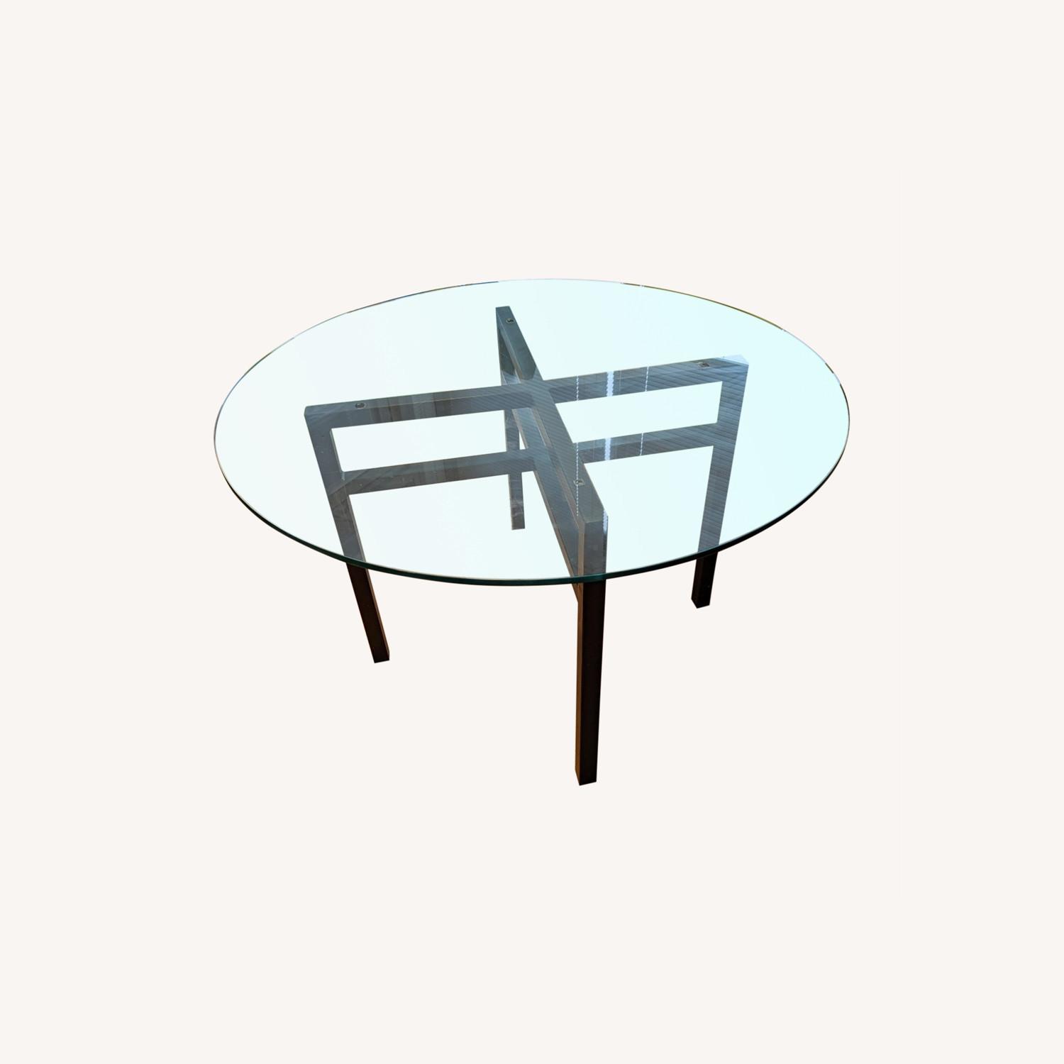 Room & Board 48" Round Glass Table AptDeco
