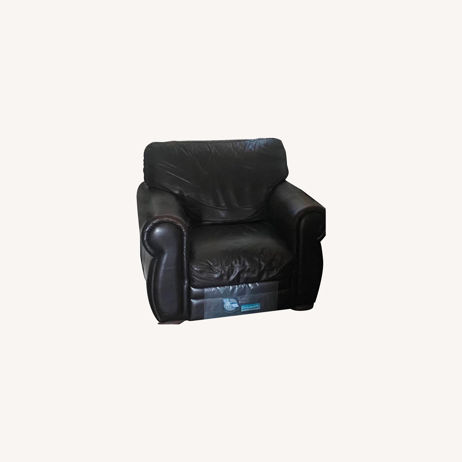 Black Leather Recliner - image-0