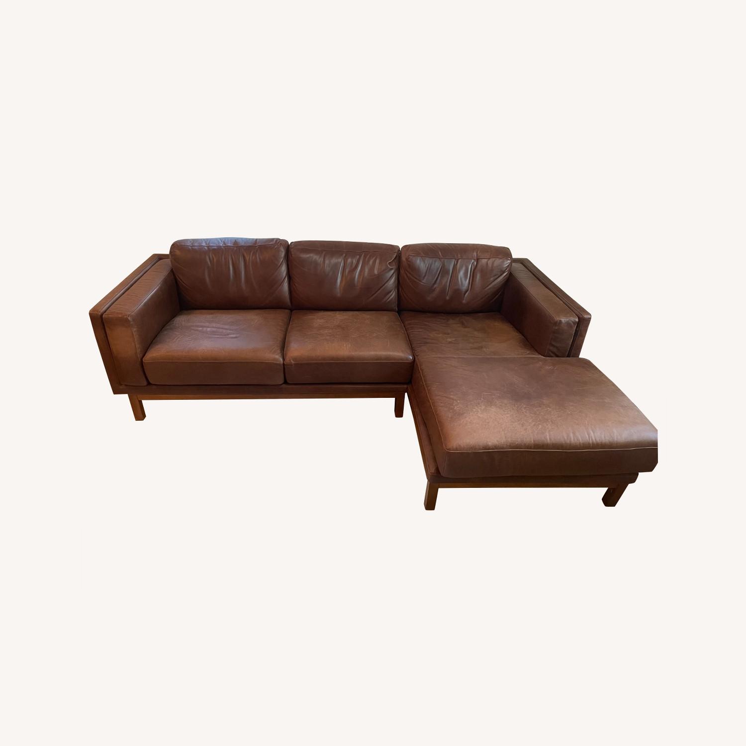 West Elm Dekalb Leather Sectional AptDeco