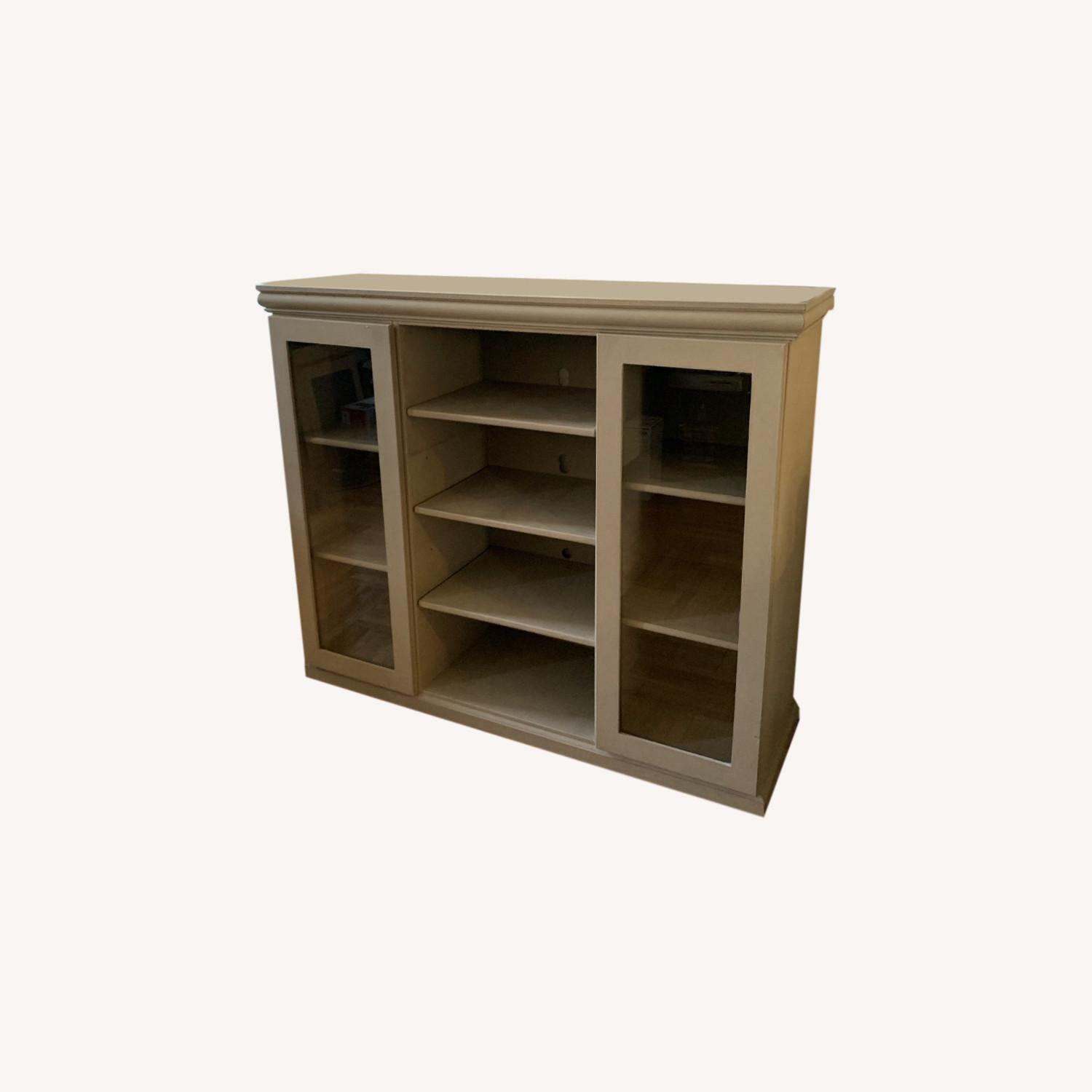 Hand-made, Solid Wood Bookcase and Media Console - image-0