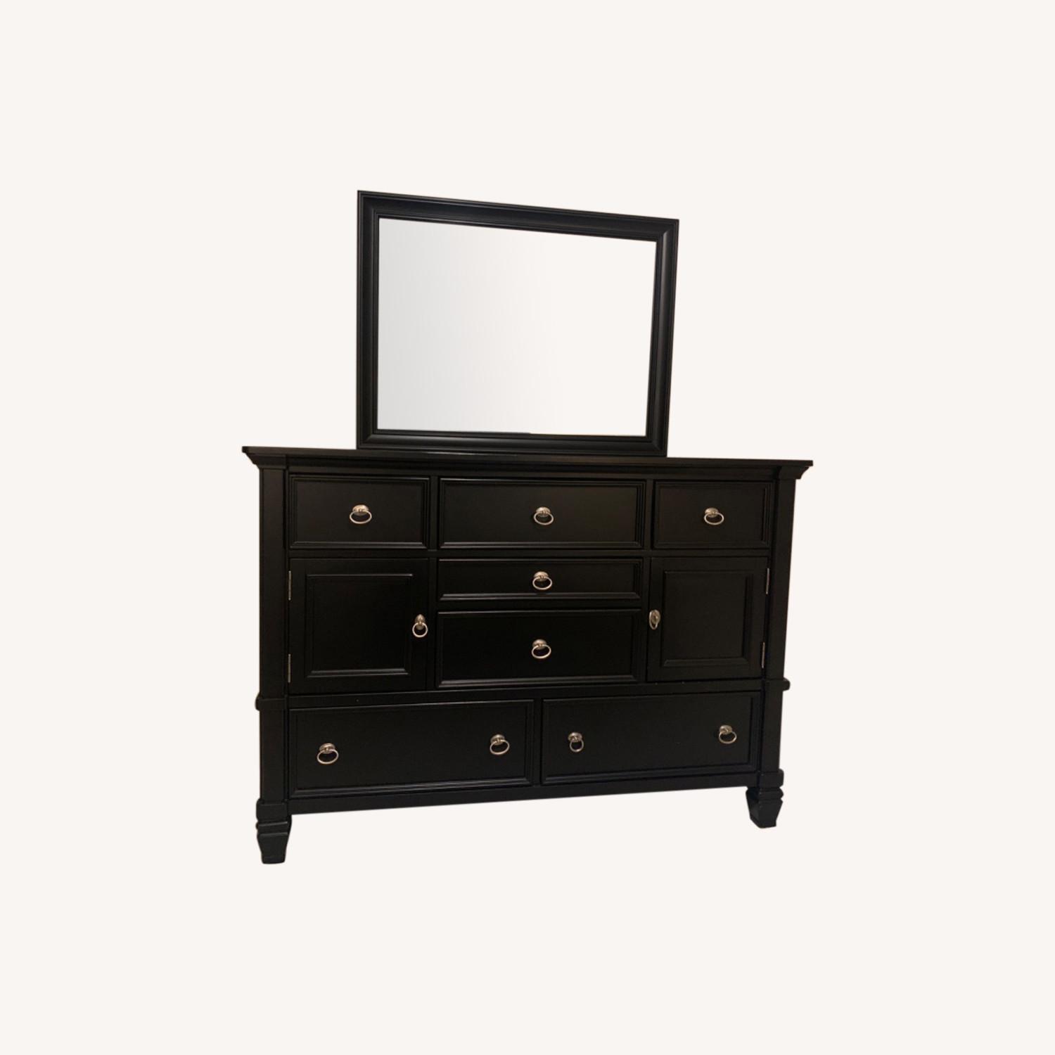 Raymour & Flanigan Large Dresser with Mirror AptDeco