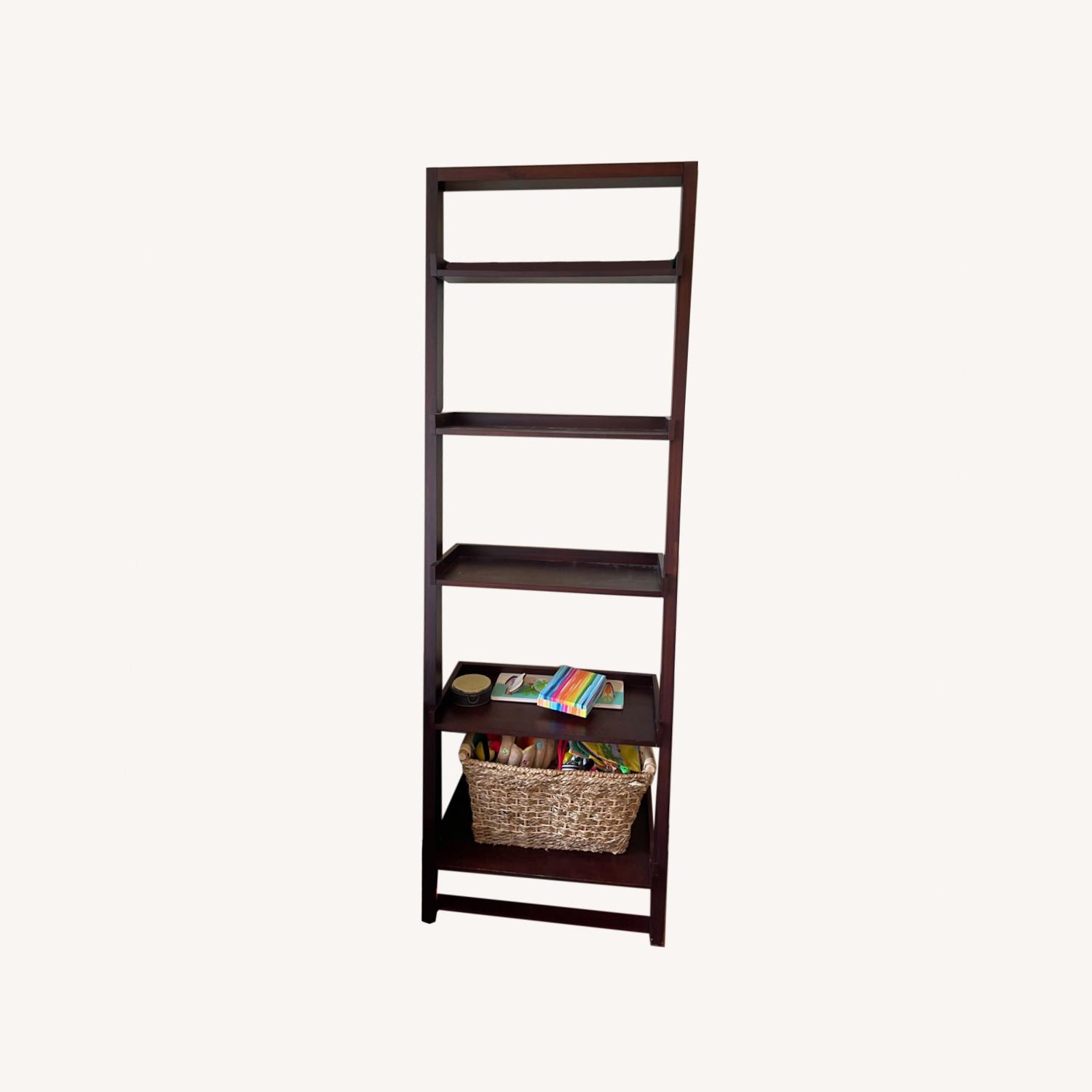 Crate and Barrel Leaning Bookshelf AptDeco