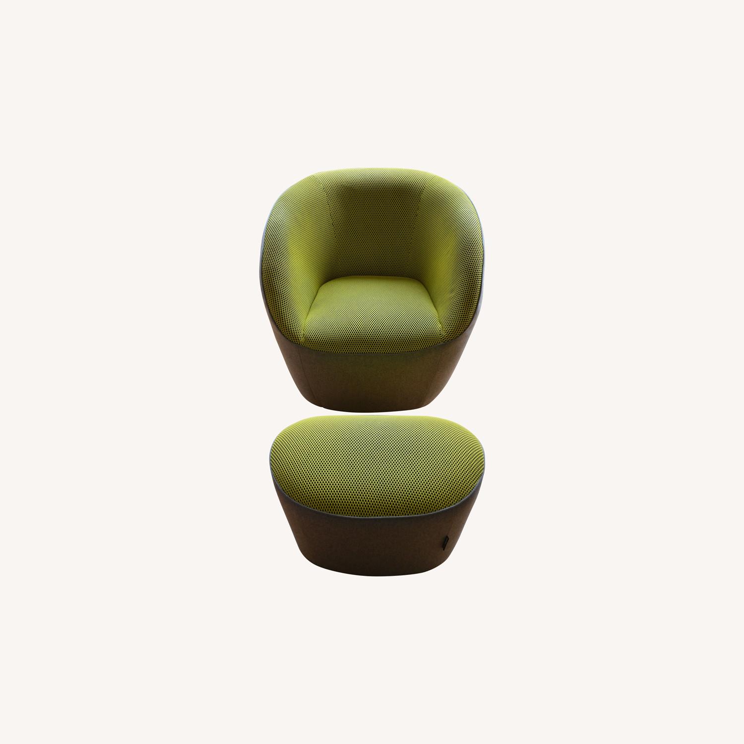 Roche Bobois Edito Armchair + Ottoman - image-0