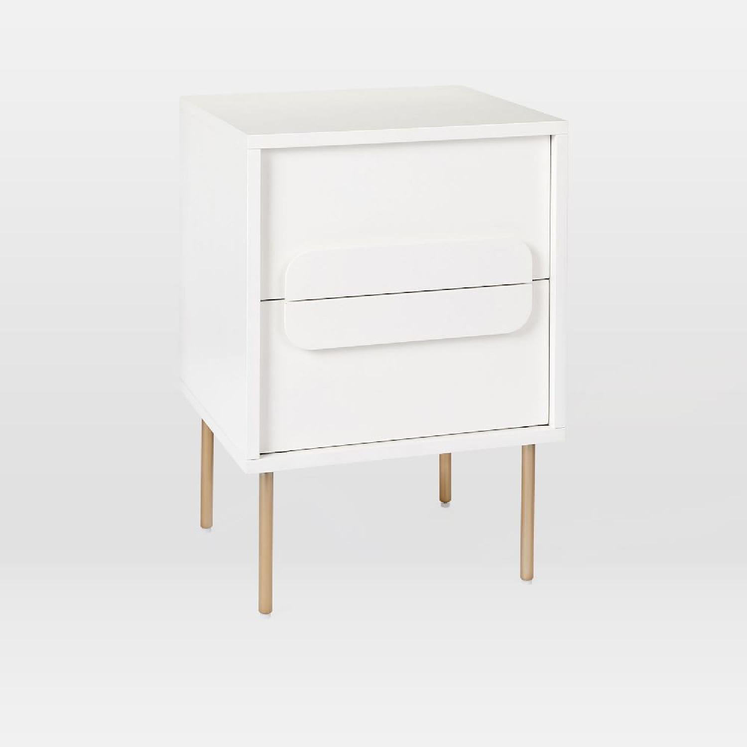 West Elm Gemini Nightstand in White - image-7
