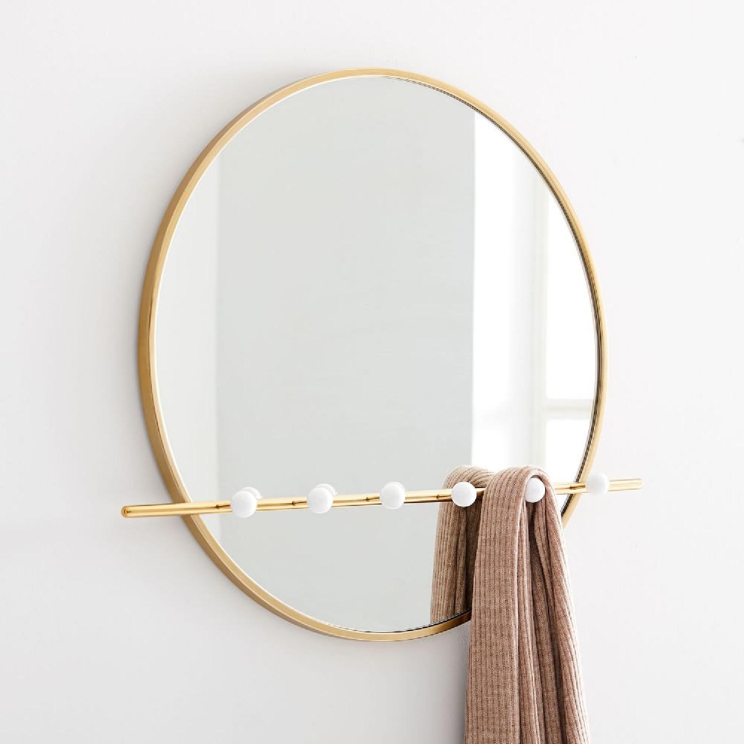West Elm Moon Hook Wall Mirror AptDeco