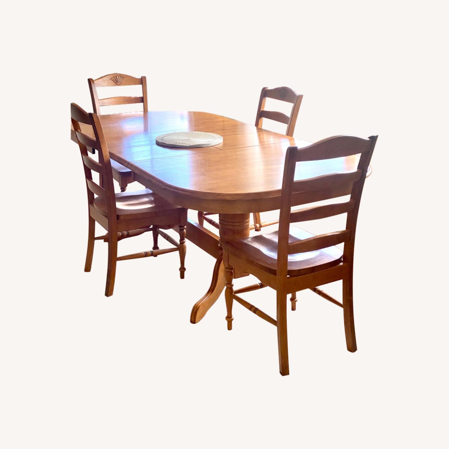 Wood Dining Set AptDeco