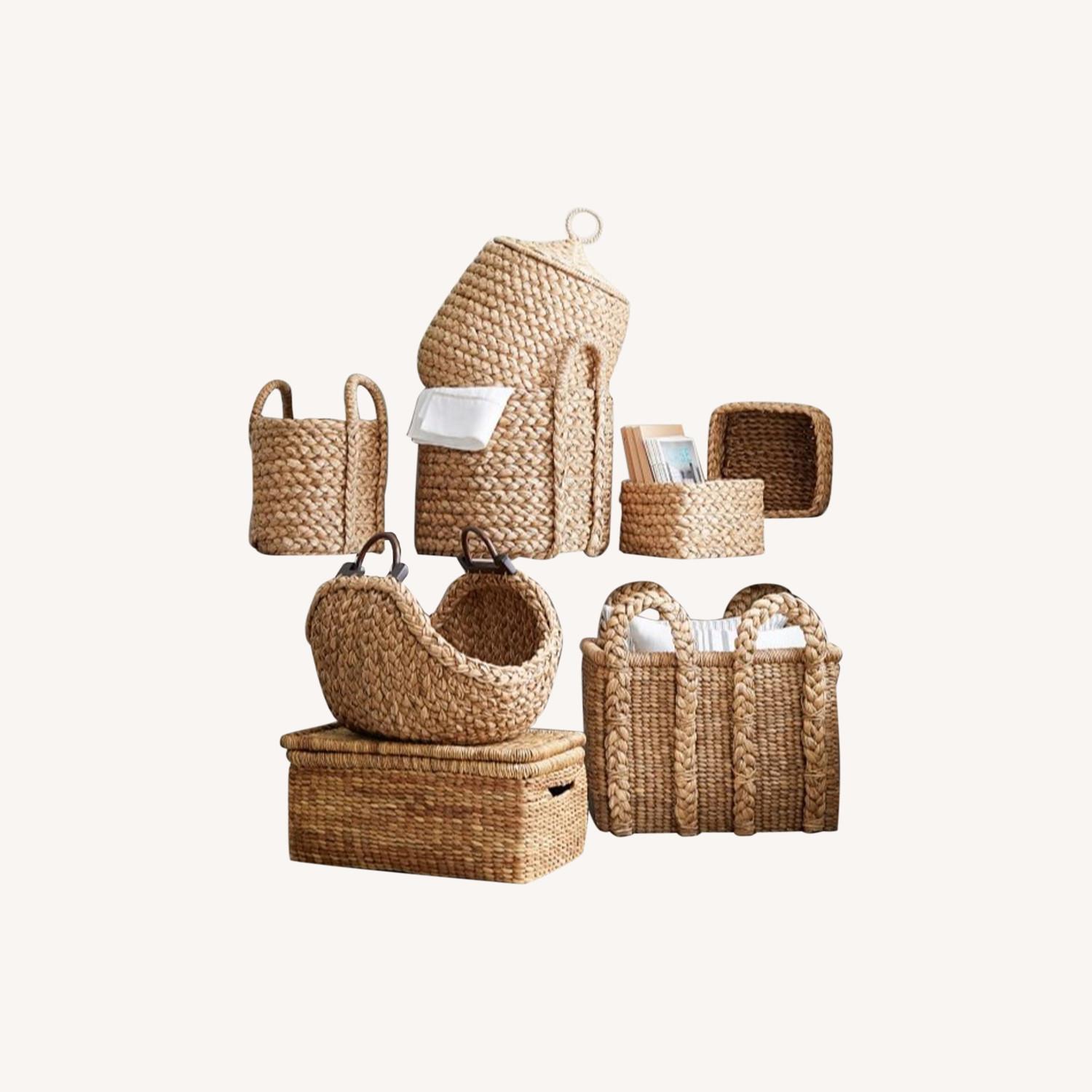 Pottery Barn Handwoven Seagrass Basket AptDeco