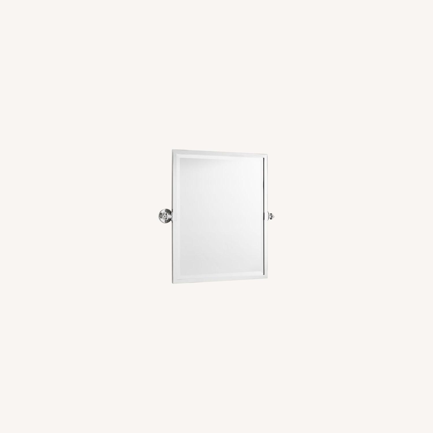 Pottery Barn Chrome Kensington Pivot Mirror AptDeco