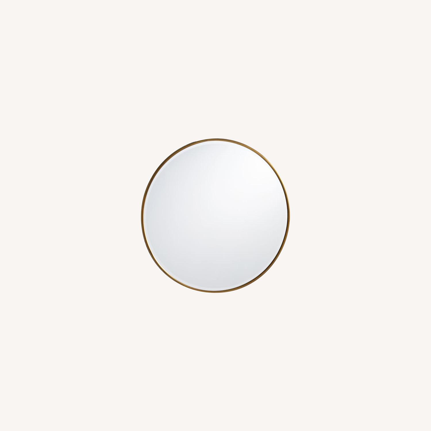 Pottery Barn Brass Vintage Round Mirror, 30" AptDeco