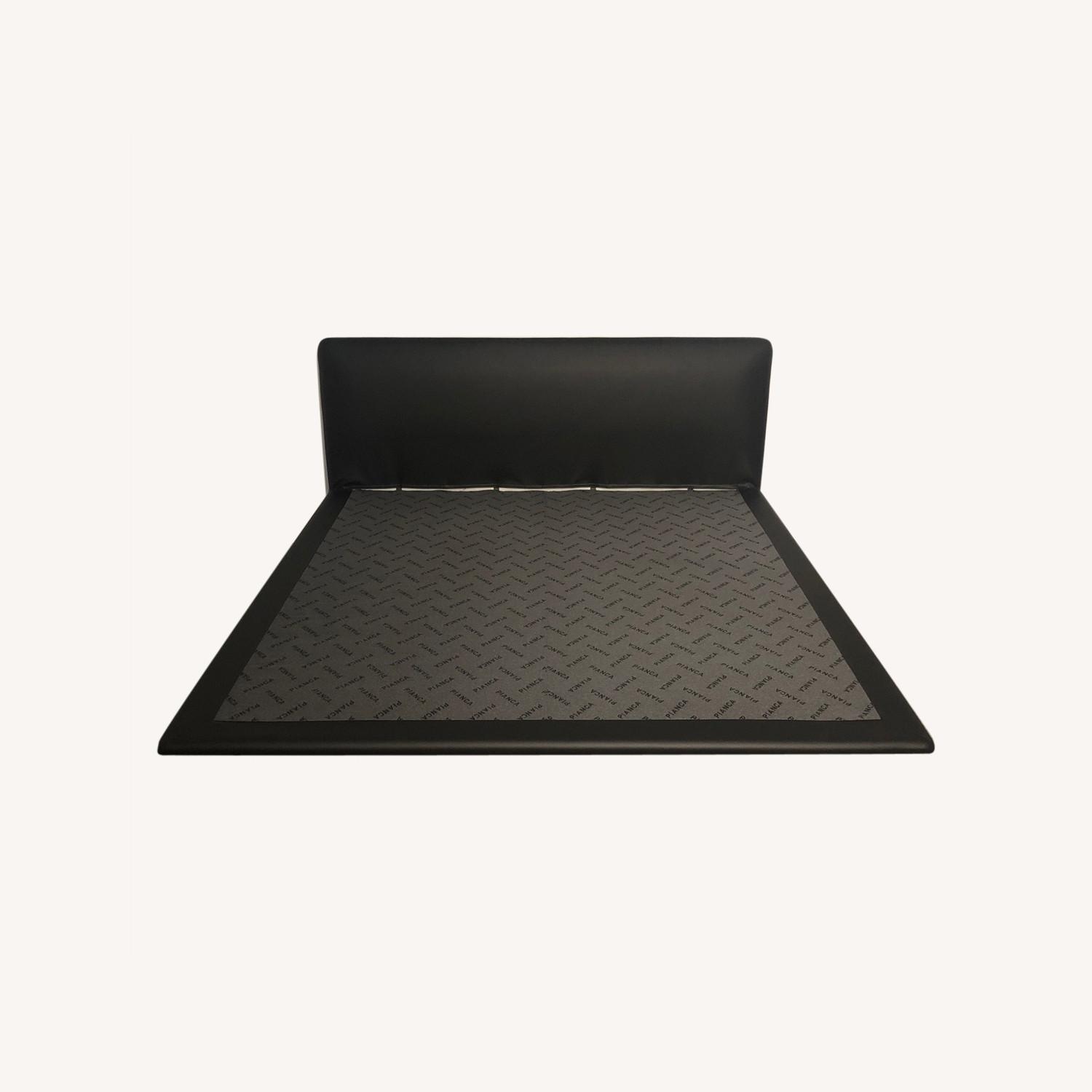 Pianca Filo Italian Bed King Black Eco Leather - image-7