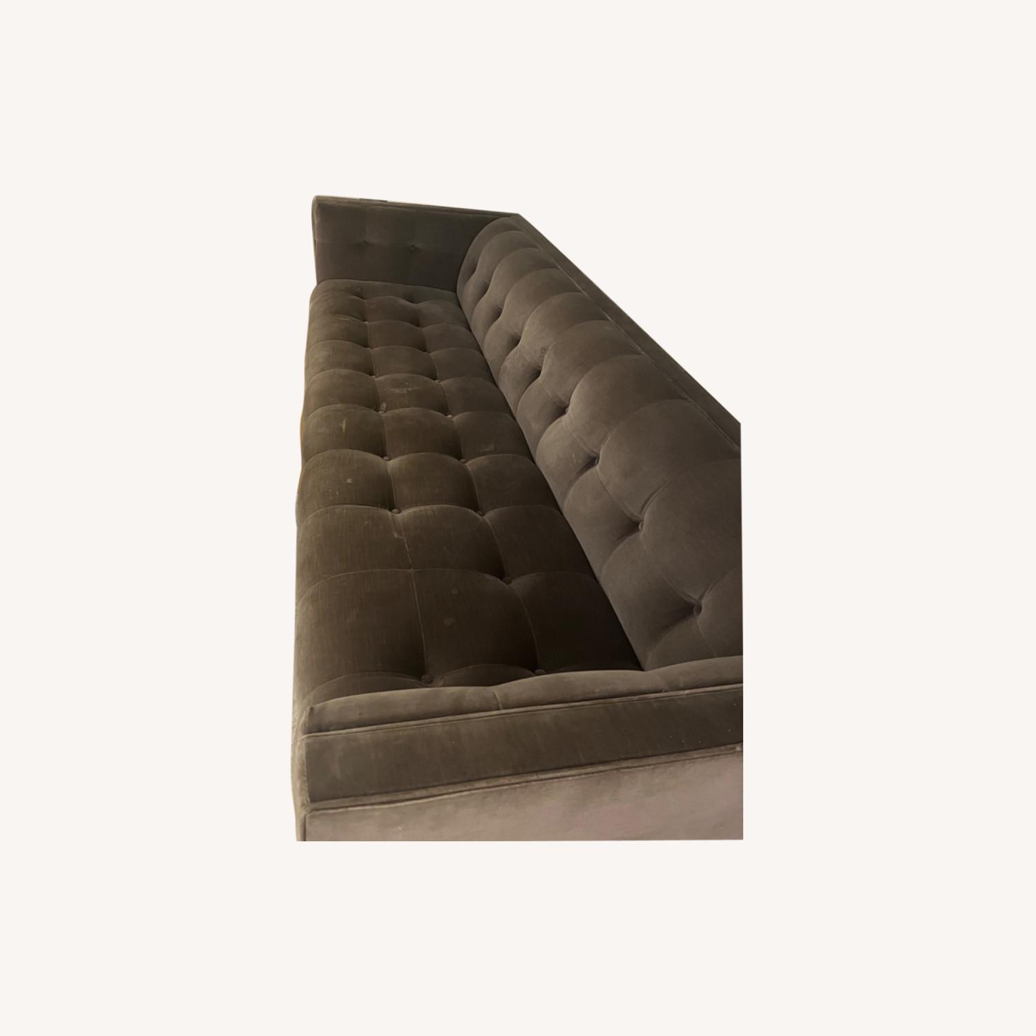 Restoration Hardware Sofa Velvet Grey AptDeco