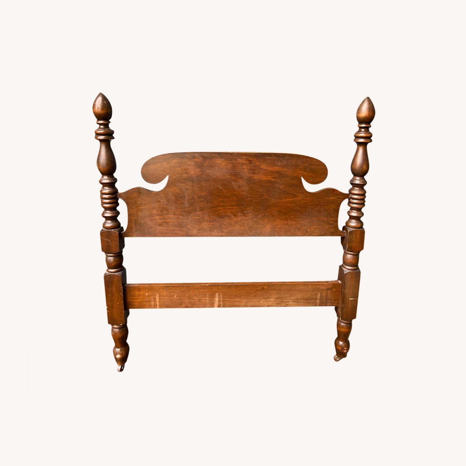 Vintage Twin Bed Headboard and Footrail AptDeco