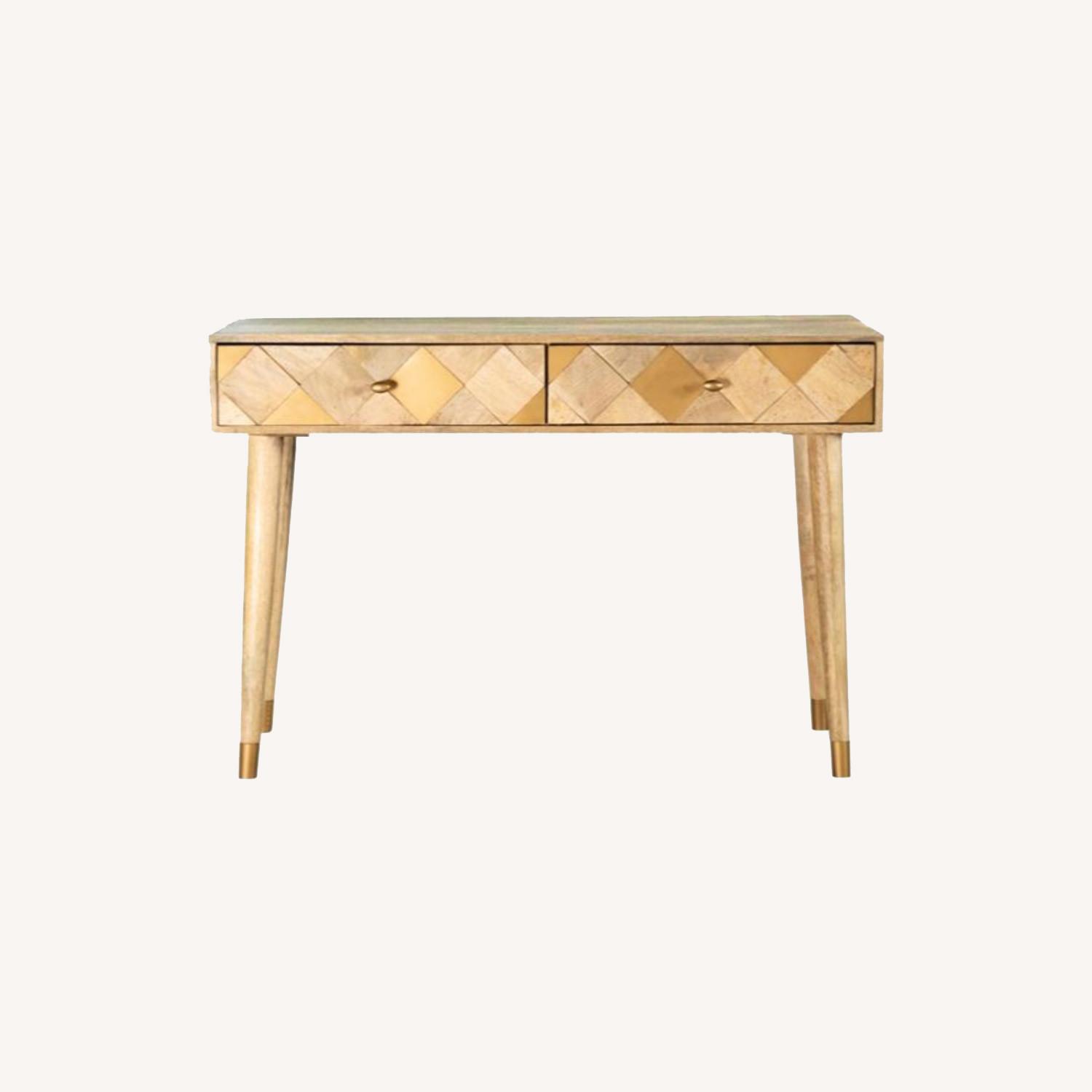 Console Table In Natural Wood Grains Finish - image-9