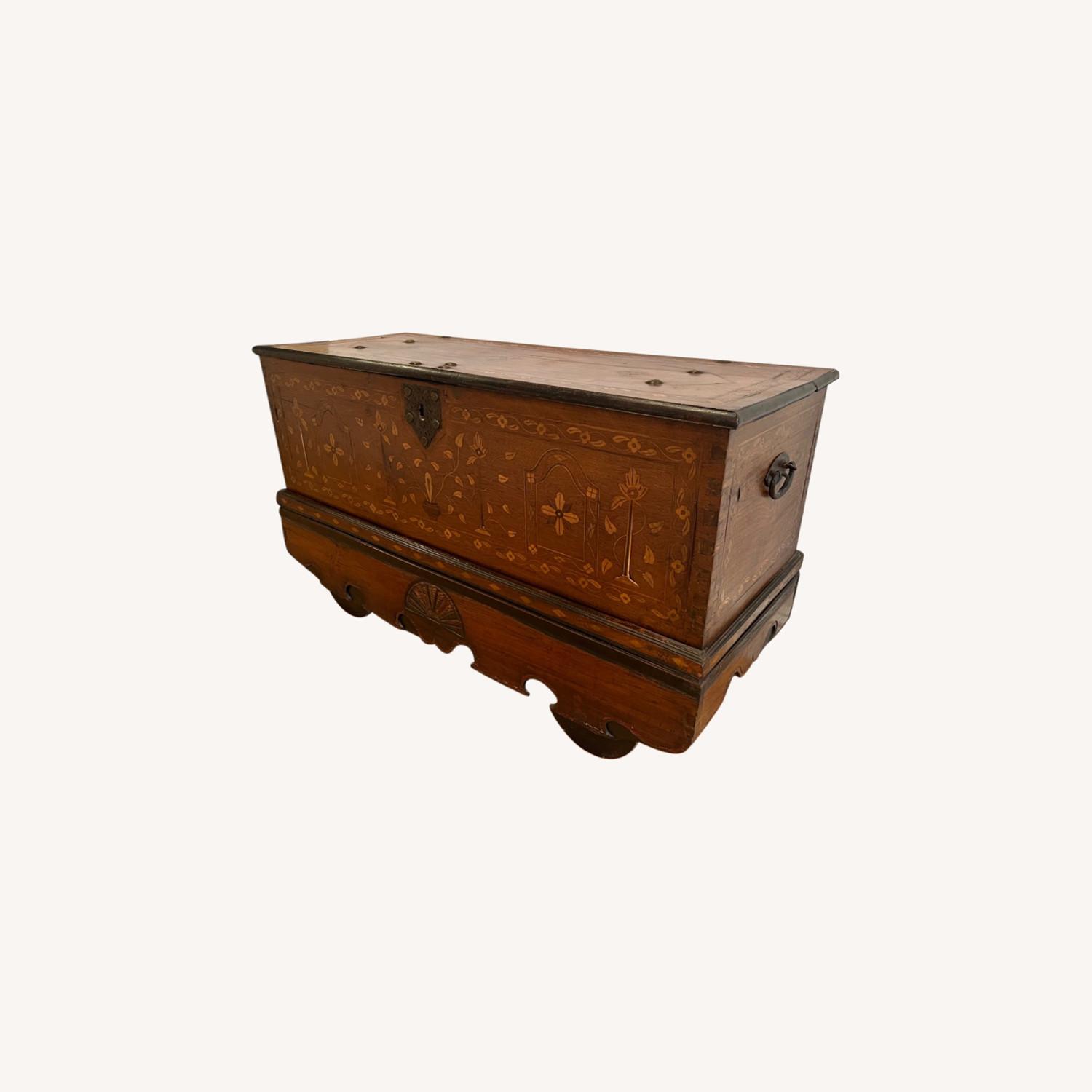 Antique Indonesian Teak Chest - image-0