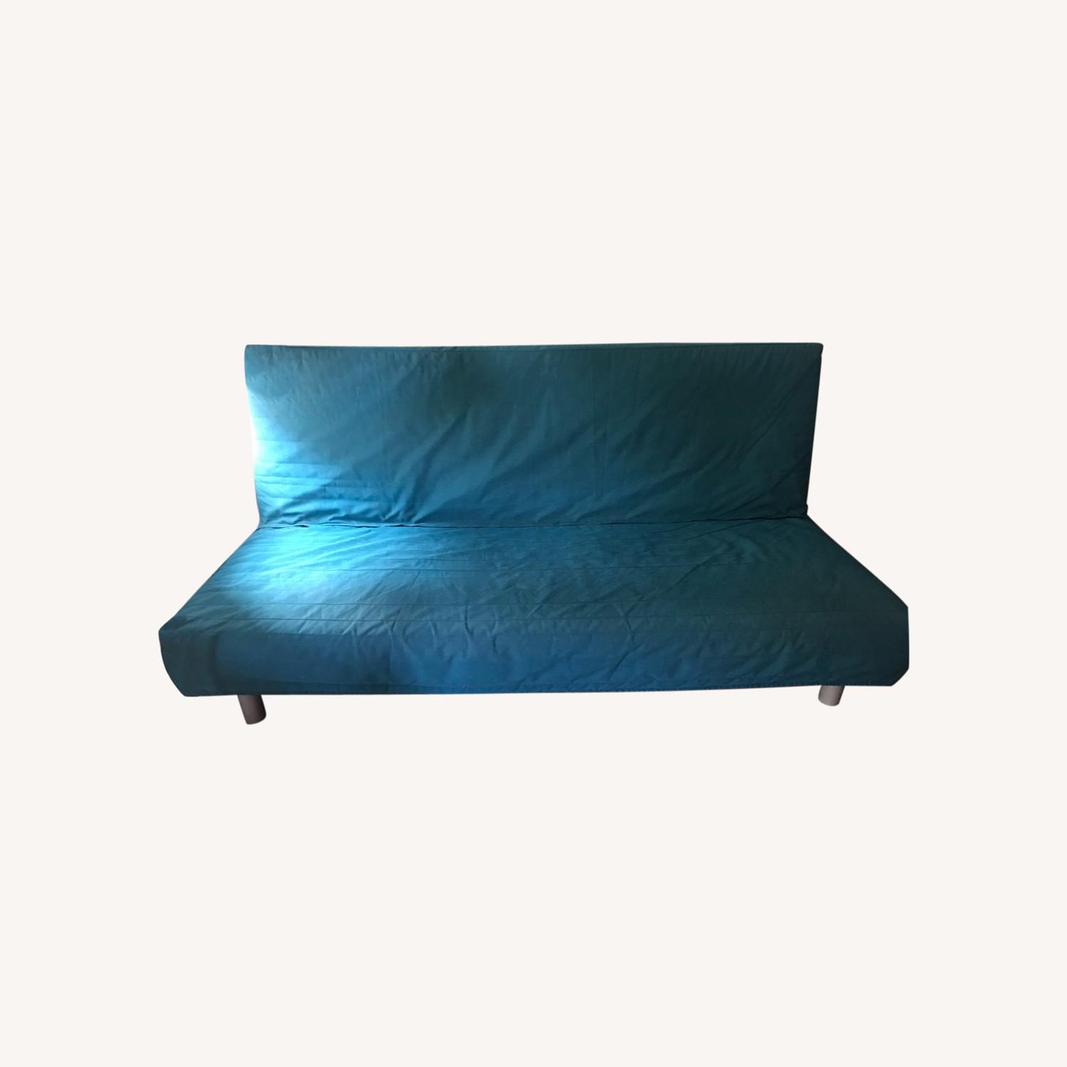 IKEA Blue Sleeper Sofa AptDeco