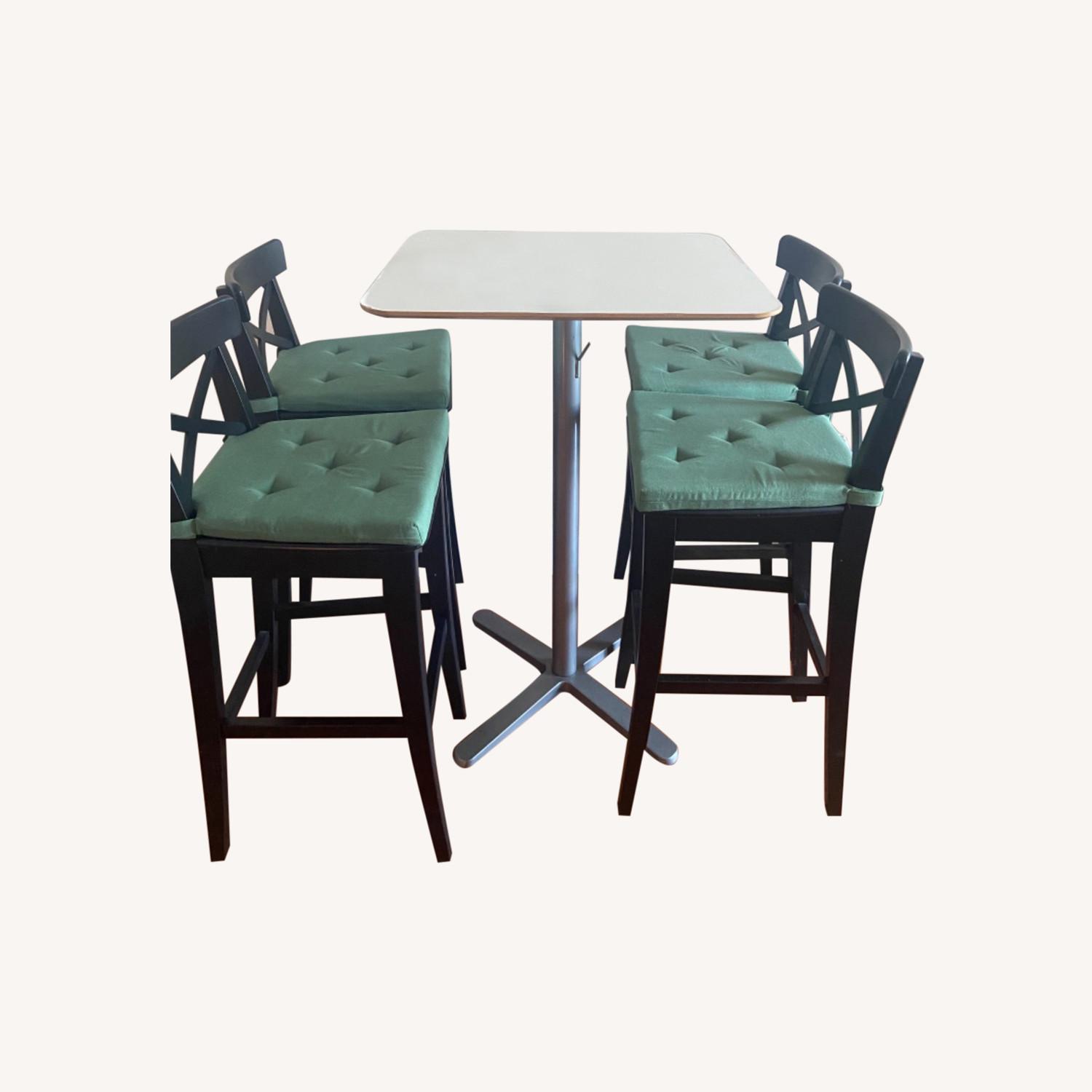 4 IKEA Barstool Set (Hightop Table Included) AptDeco