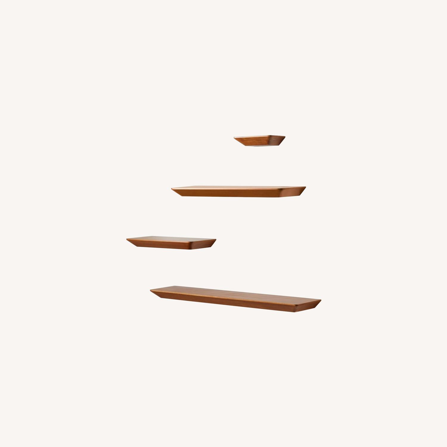 West Elm Slim Floating Shelf, Dark Walnut, 3 Feet AptDeco