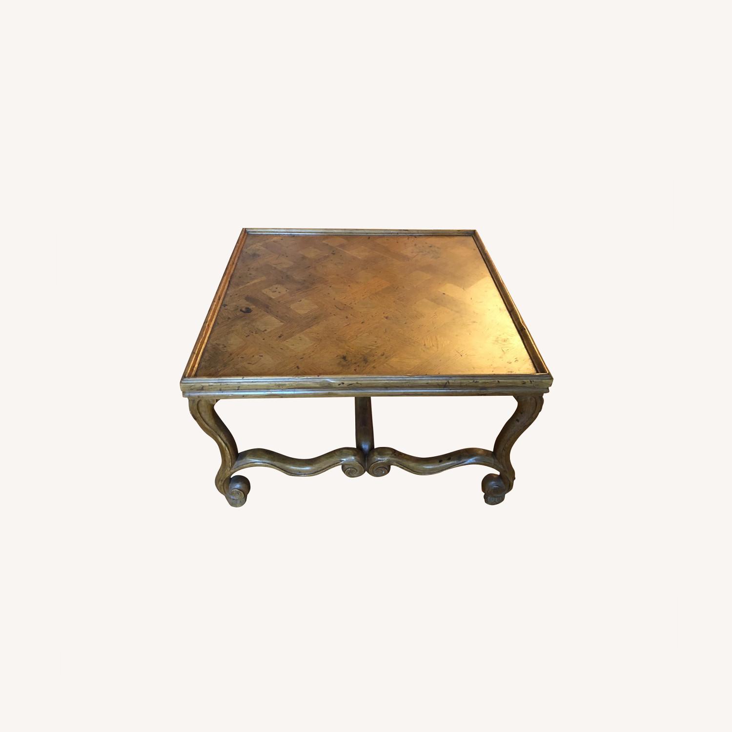 Vintage Wooden Square Coffee Table AptDeco