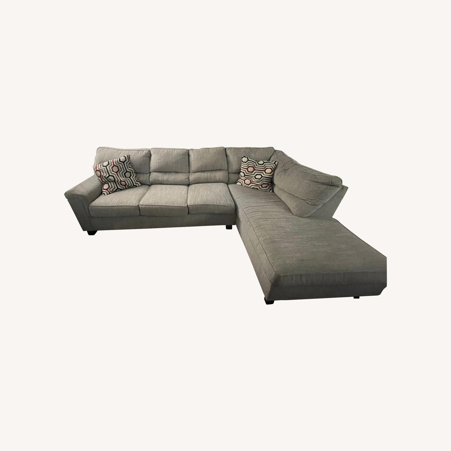 Bob's Discount Gray Sectional Sofa AptDeco