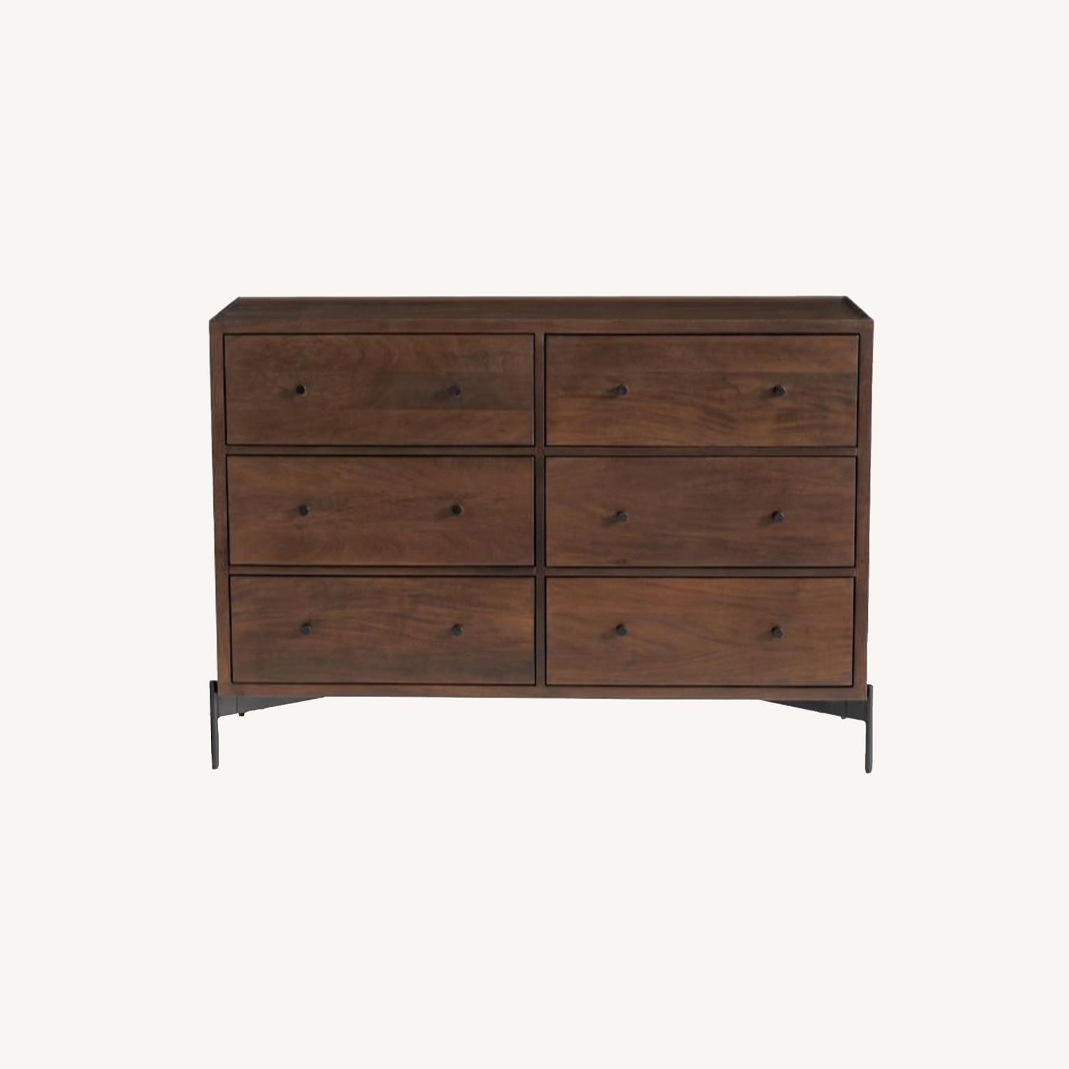 Pottery Barn Warren Dresser, Walnut/Bronze - image-0