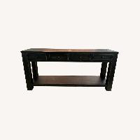 Ashley Brown Sofa/Console Table
