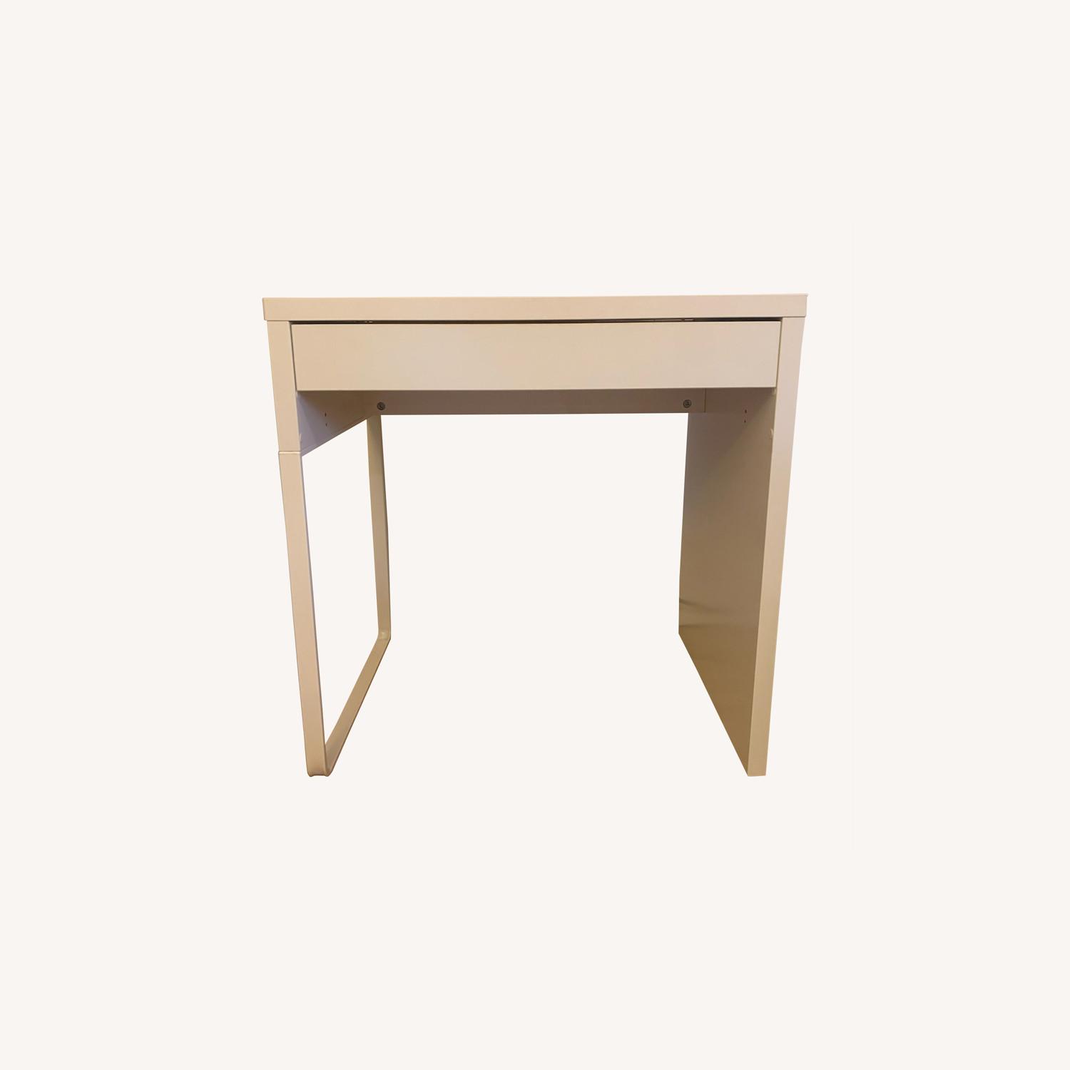 IKEA Modern White Micke Writing Desk AptDeco