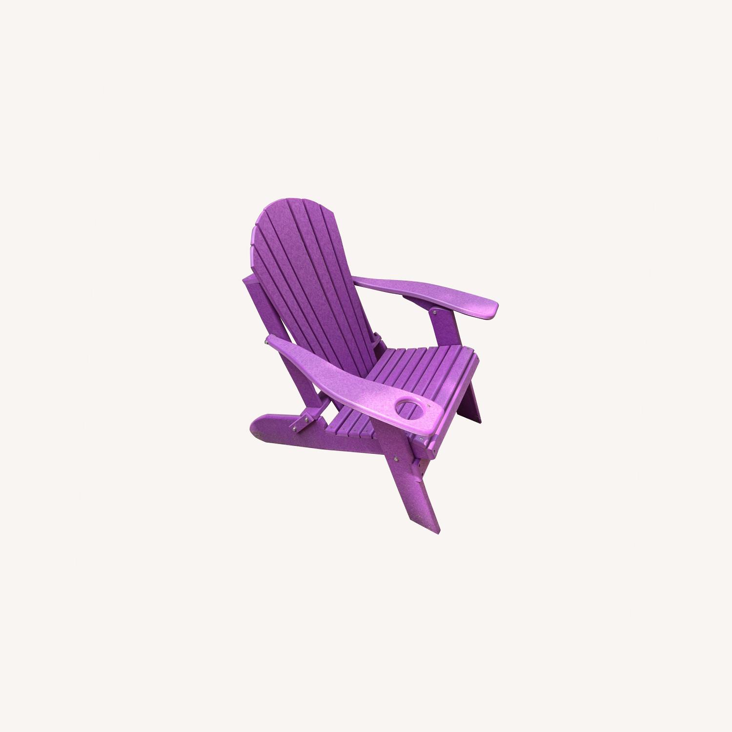 Laguna Outdoor Folding Adirondack Chair Purple AptDeco