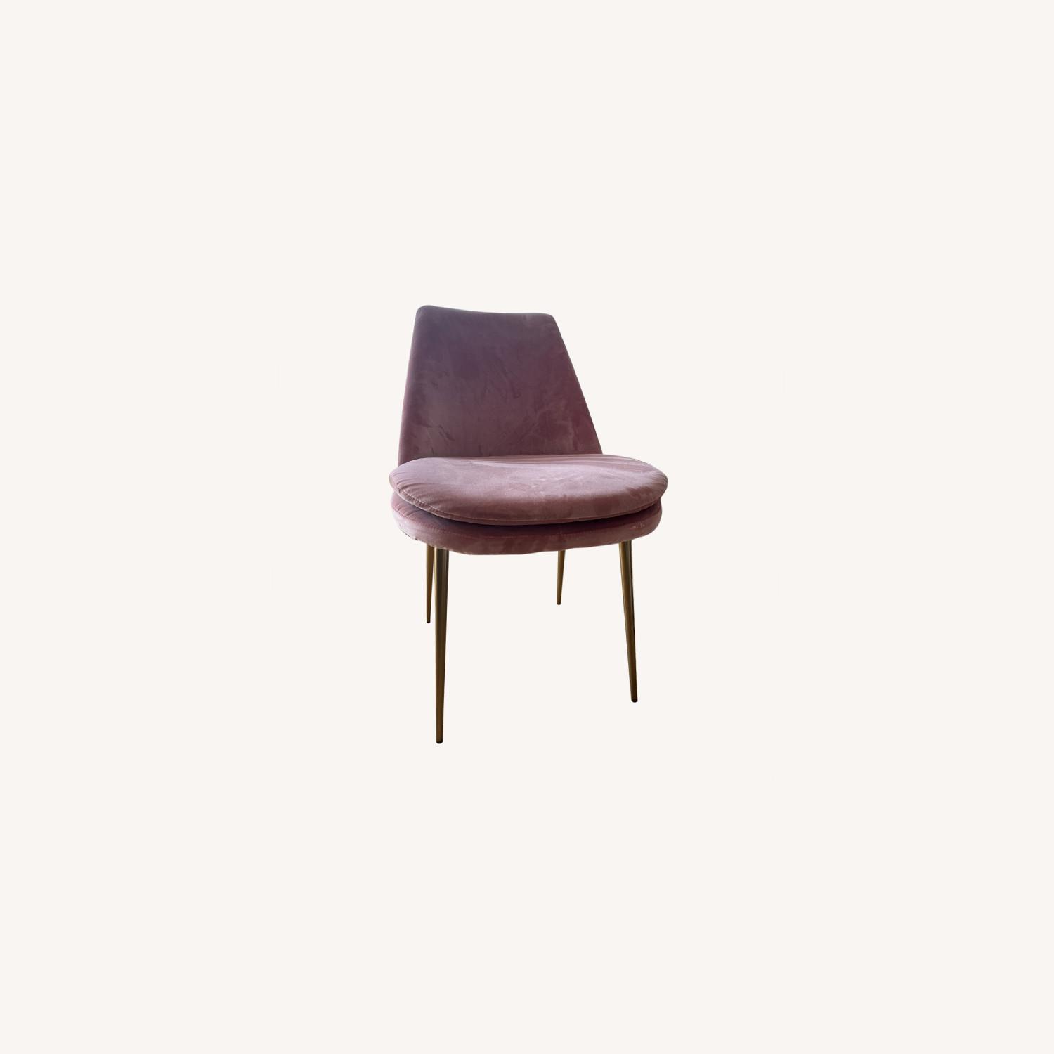 West Elm Finley Dining Chair Pink Velvet AptDeco