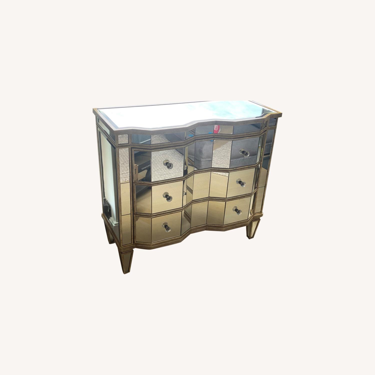 John Richard Antique Mirrored Accent Chest (3 drawer) - image-0