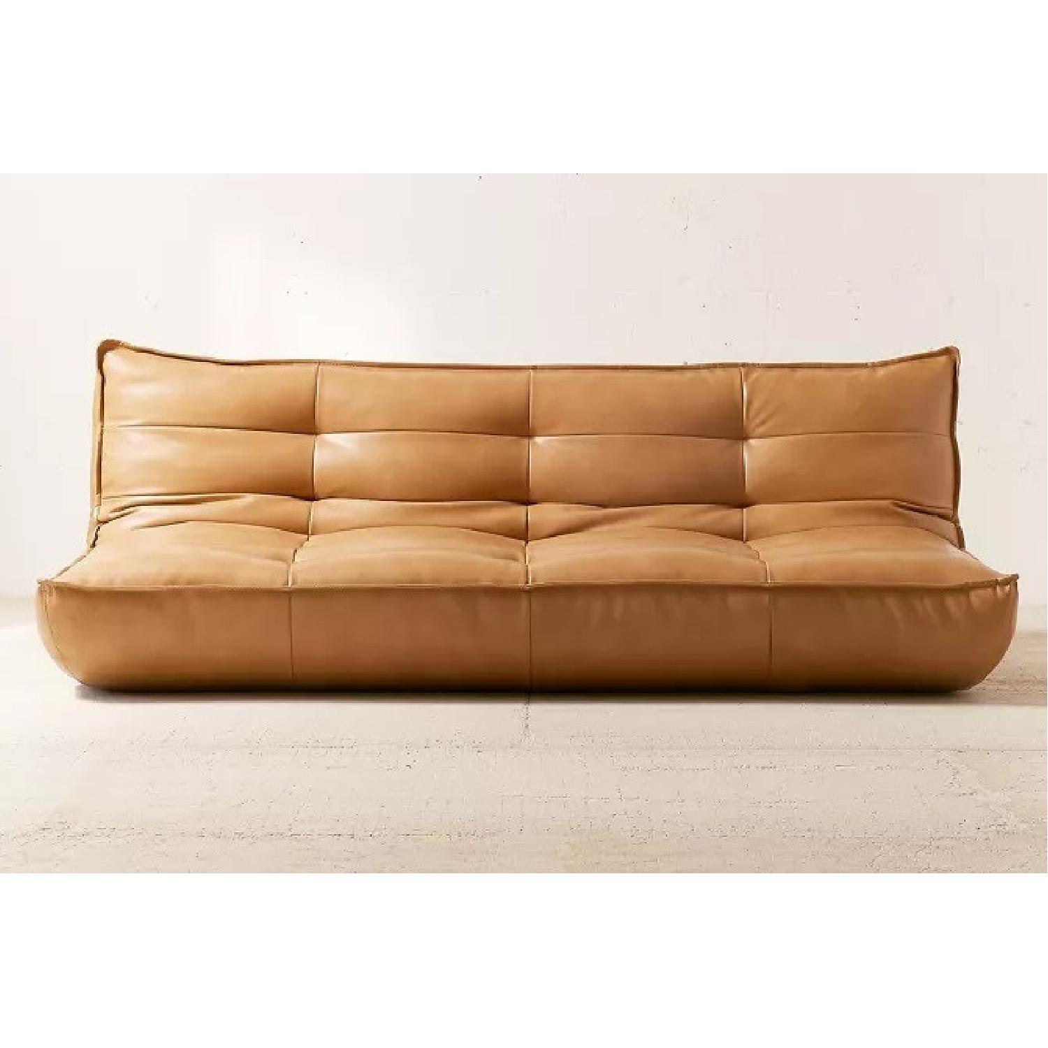 Urban Outfitter Leather Lounger/Sleeper - image-6