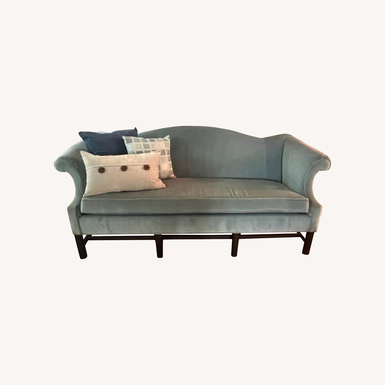 Vintage Blue Ethan Allen Couch AptDeco