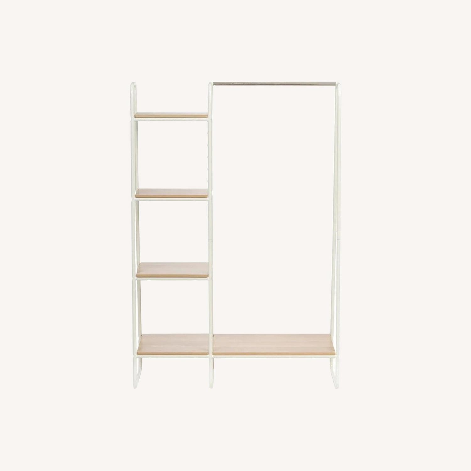 White Colour Rack Wayfair White & Natural Wood Clothing Rack - AptDeco