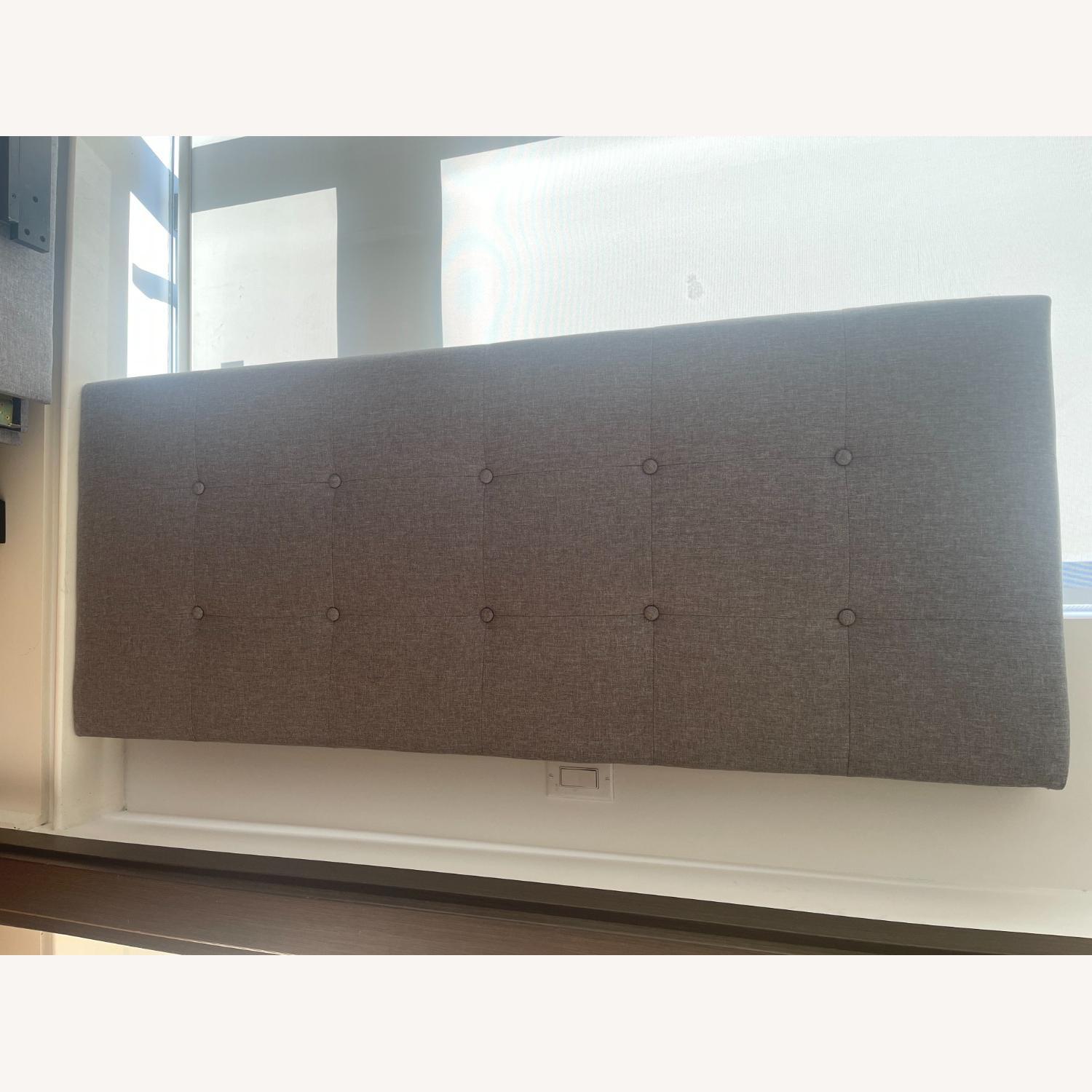 Andover Mills Gray Abdiel Tufted Platform Bed - image-1