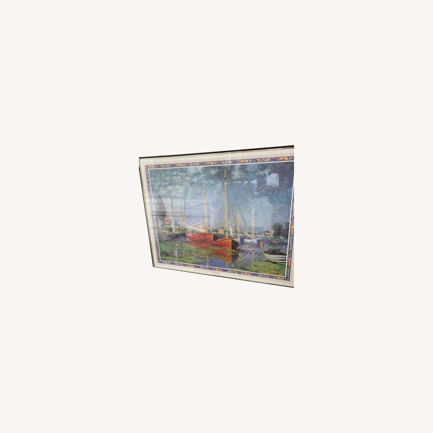 Picture frame of Red Boats at Argenteui - Monet - image-0