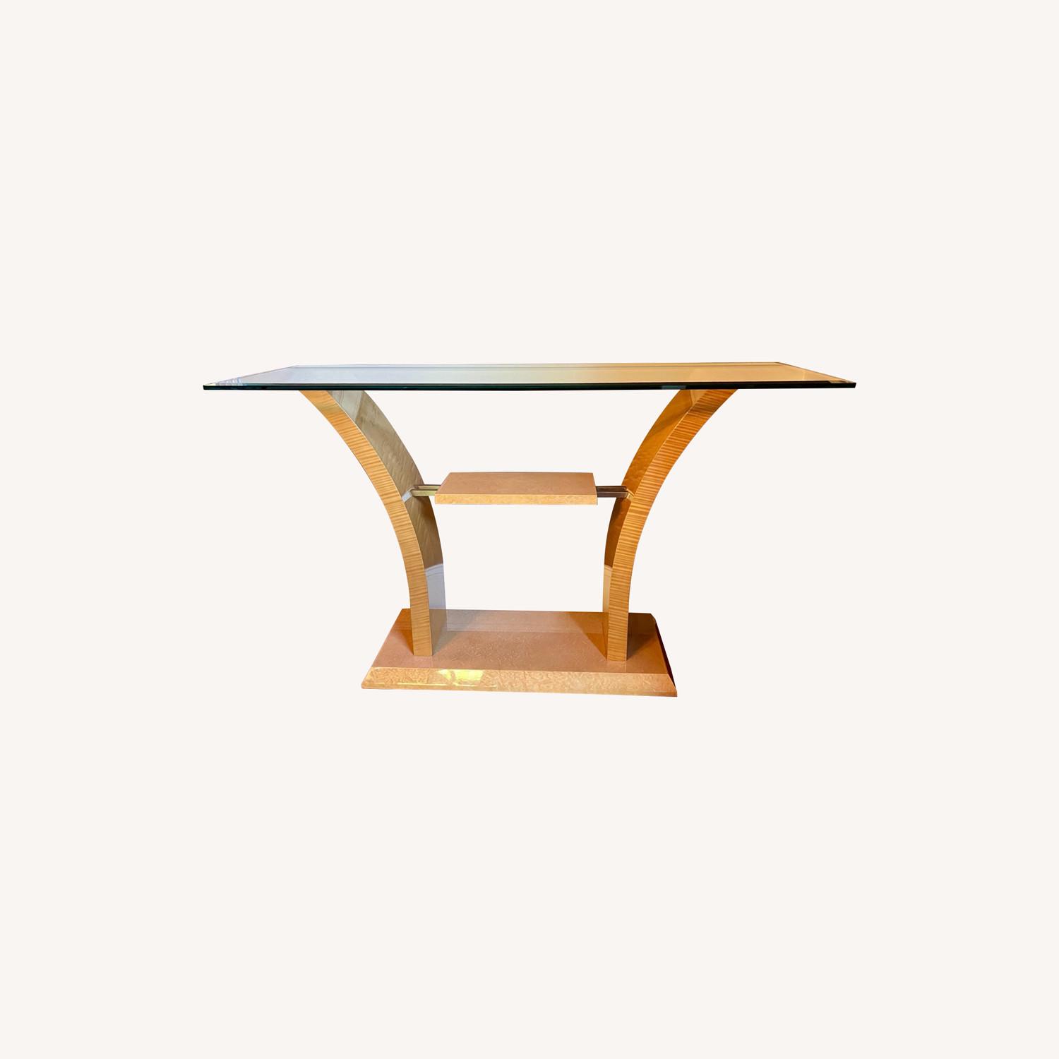 Glass Top Serving Table AptDeco