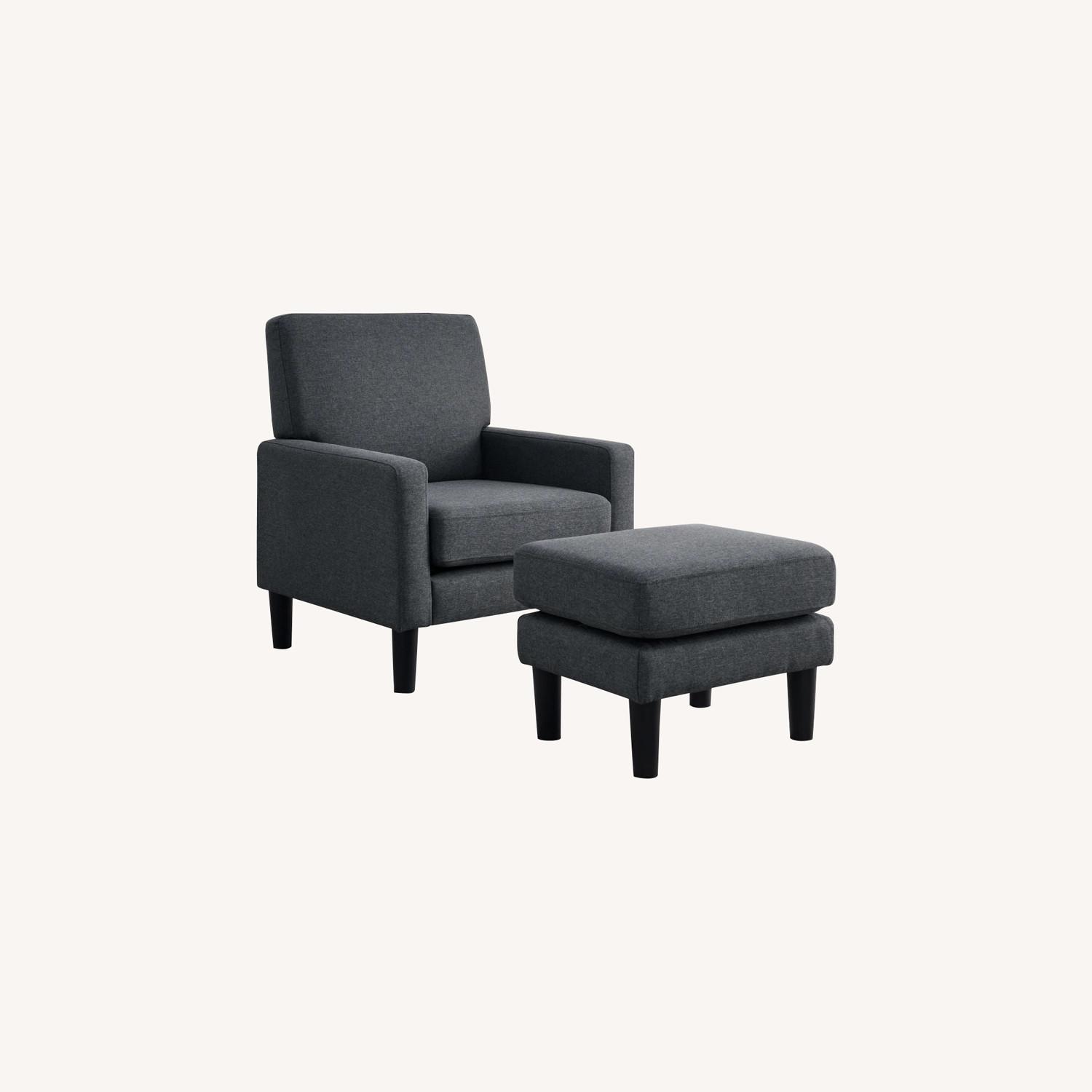 Vacaville 27.5'' Wide Armchair and Ottoman AptDeco