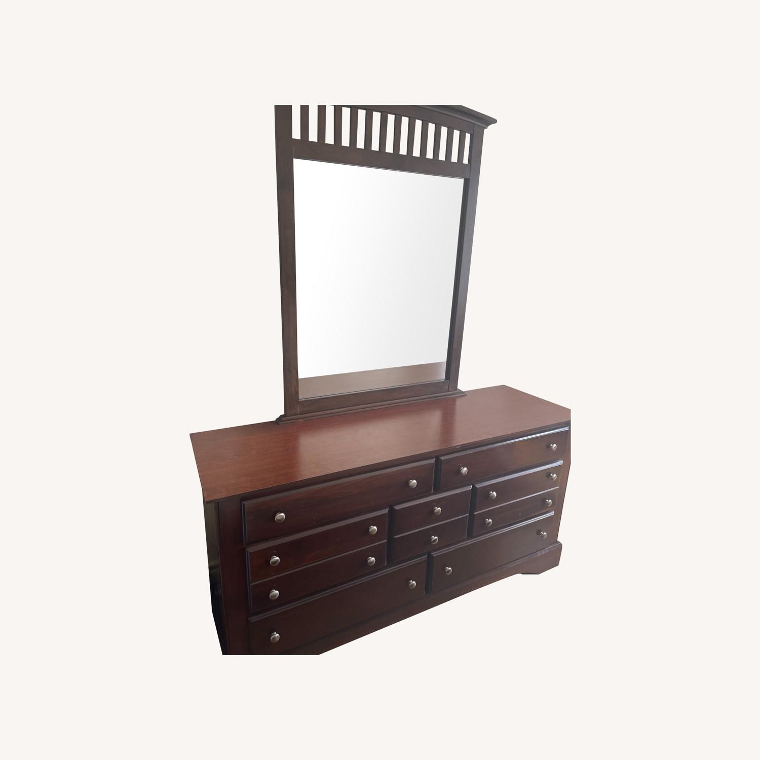 Solid Wood Dresser With Mirror AptDeco