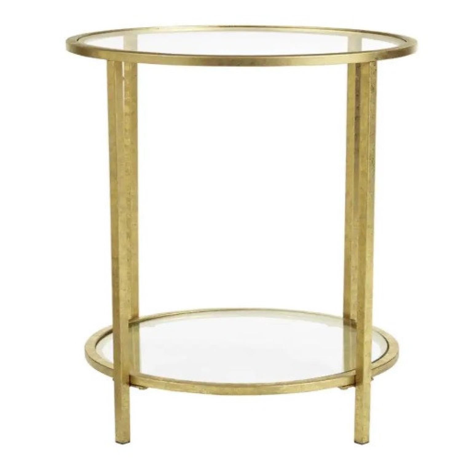 Glass Side Table in Gold - image-4