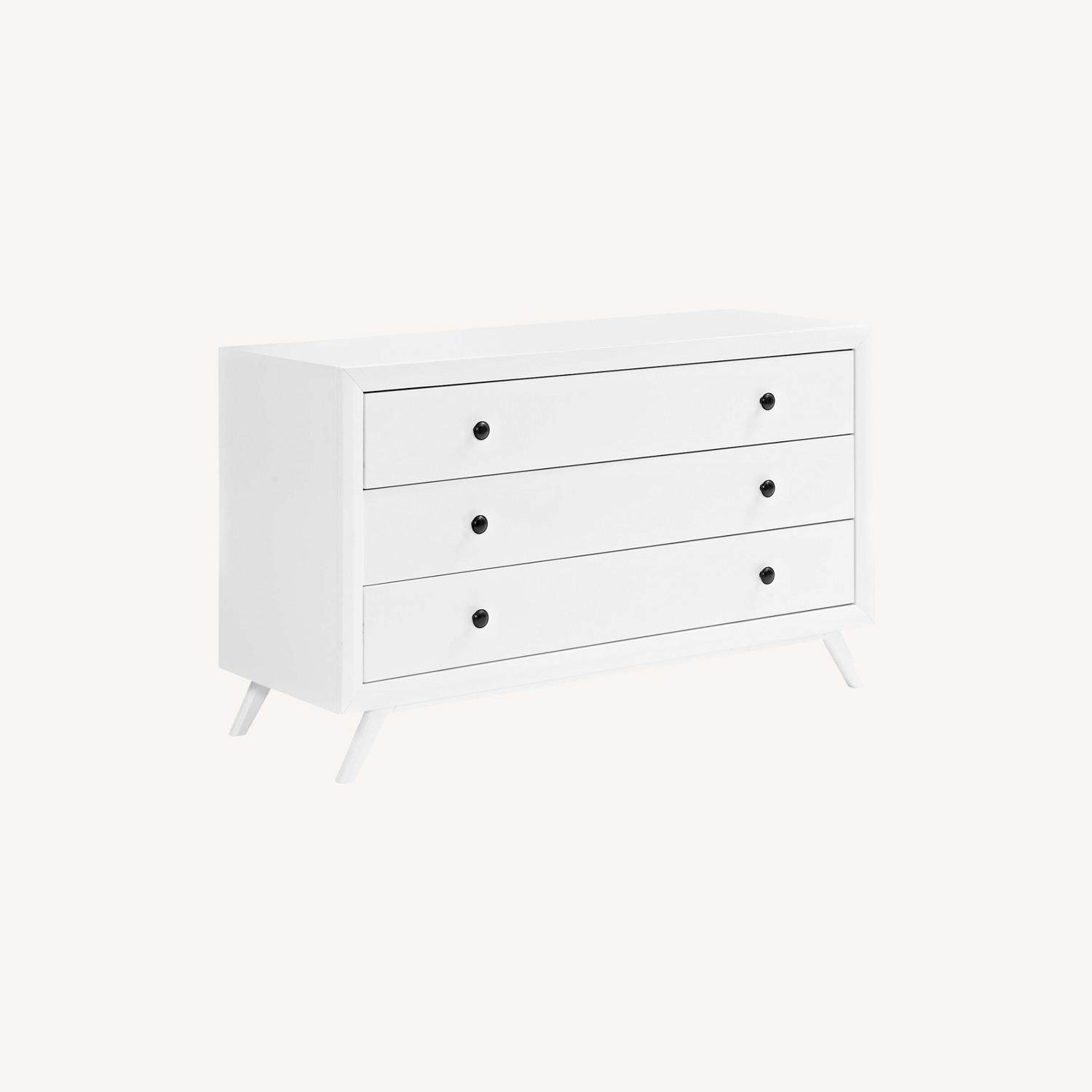 Modern Dresser In White Wood Finish AptDeco