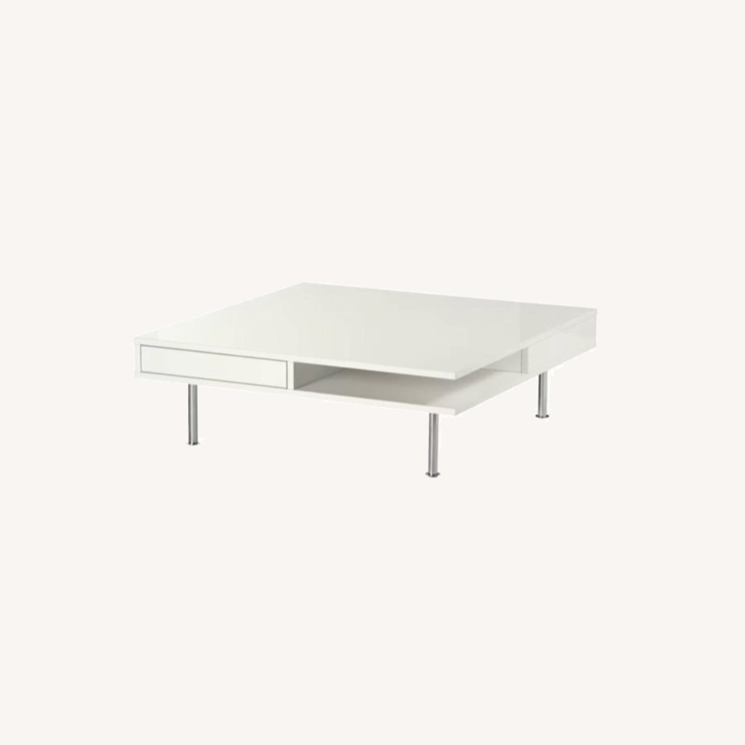 .IKEA Square Coffee Table with Storage AptDeco