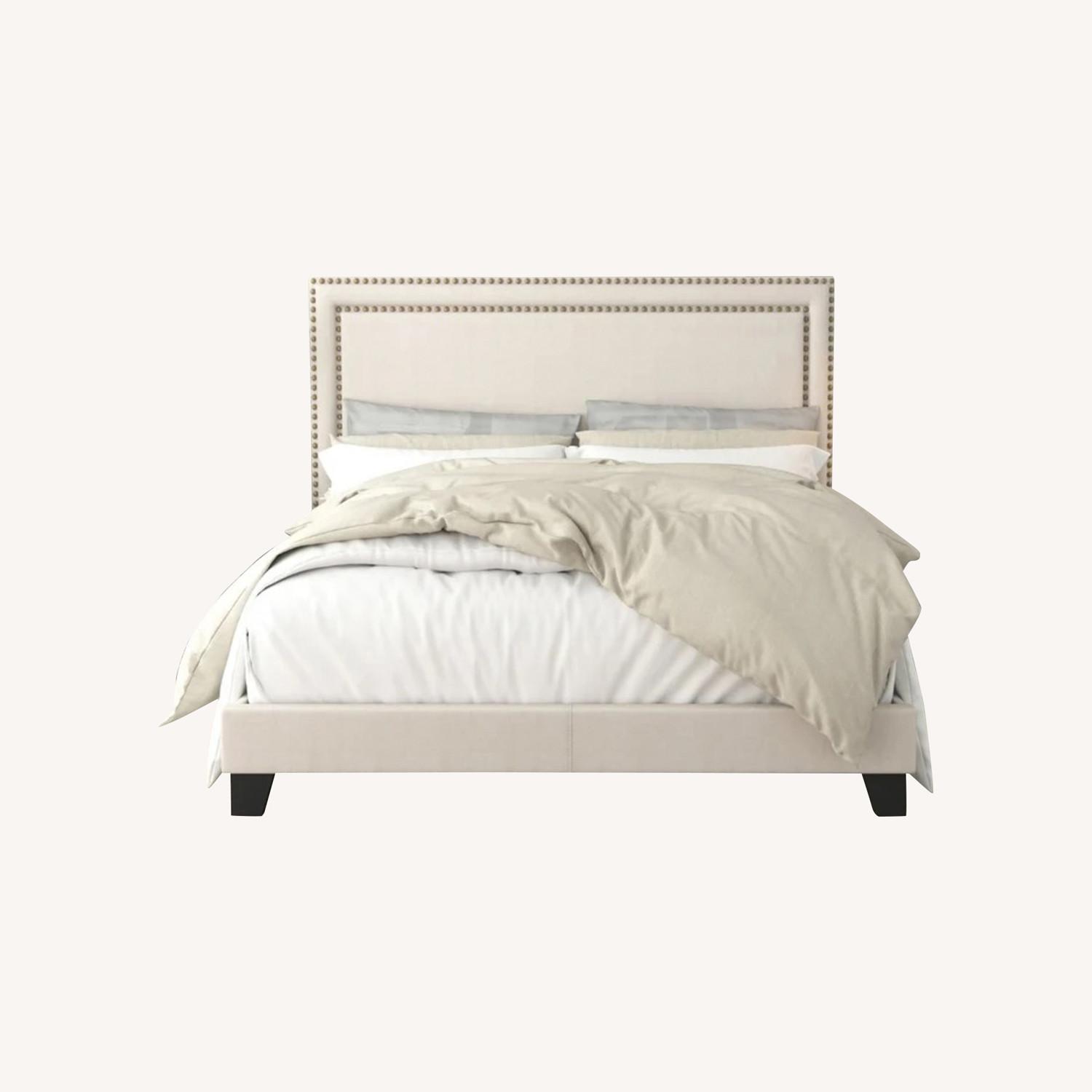 Wayfair White Queen Bedframe AptDeco
