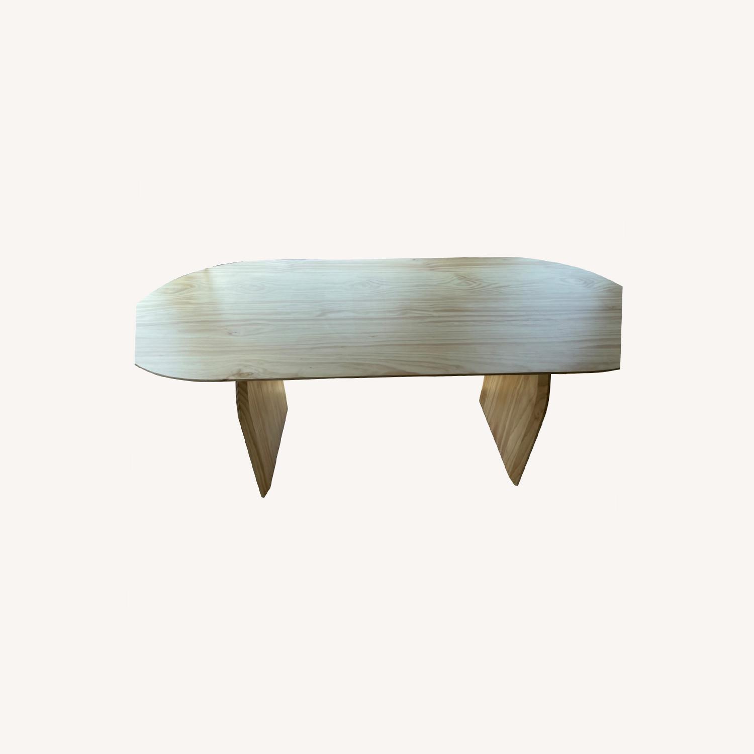 Solid Wood Oval Dining Table - AptDeco
