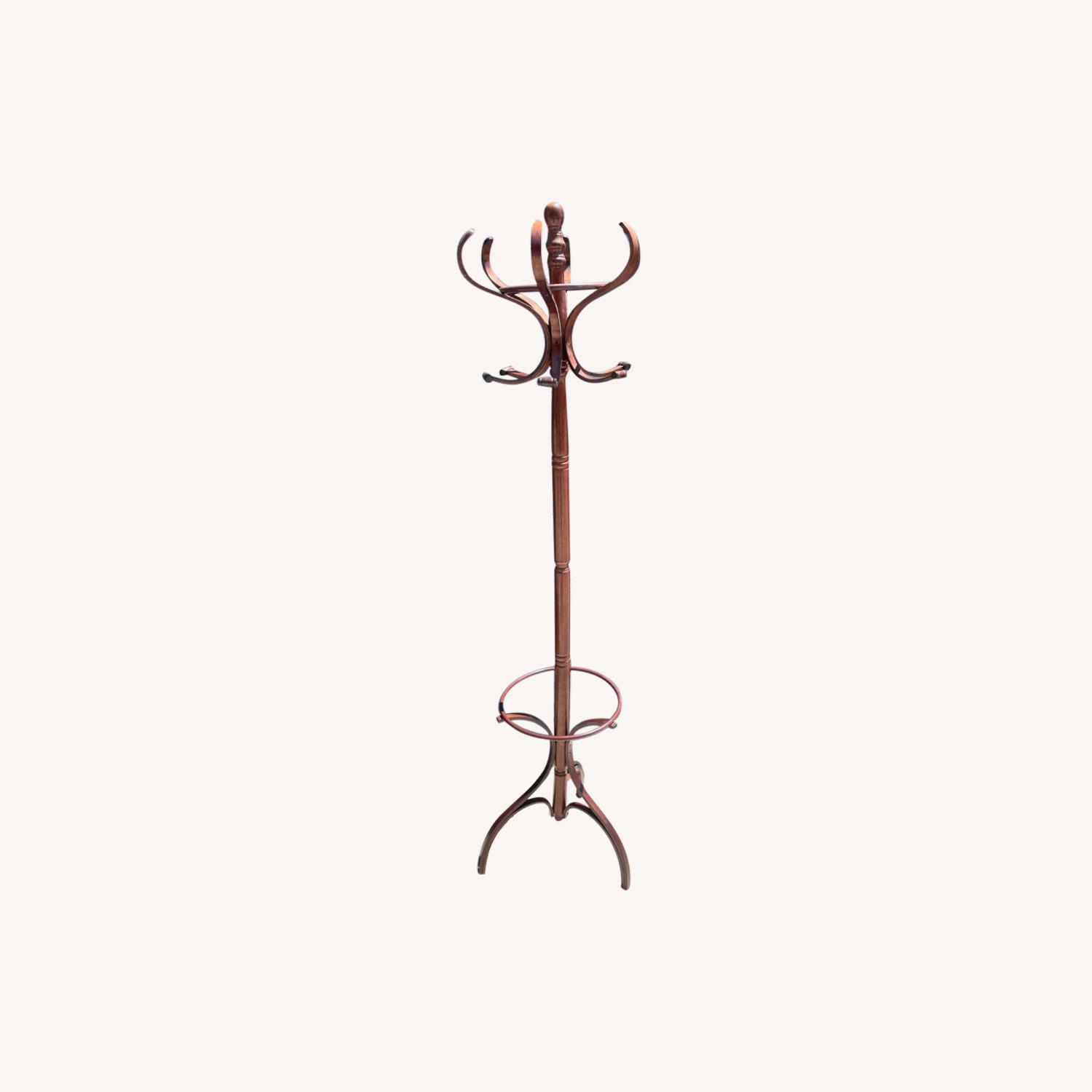 Vintage Bentwood Revolving Top Coat Rack - AptDeco