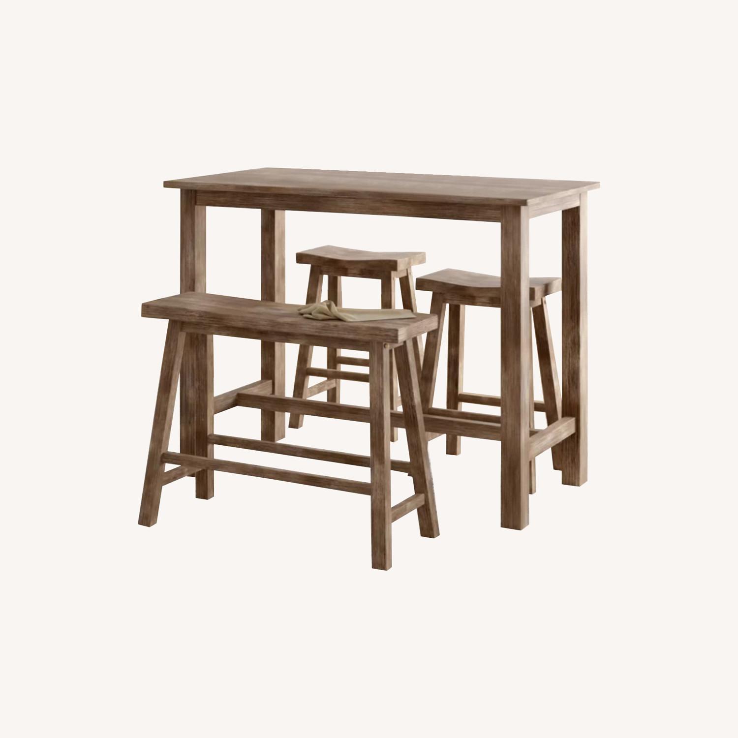 Wayfair Raymundo Counter Height Solid Wood Dining Set - image-0