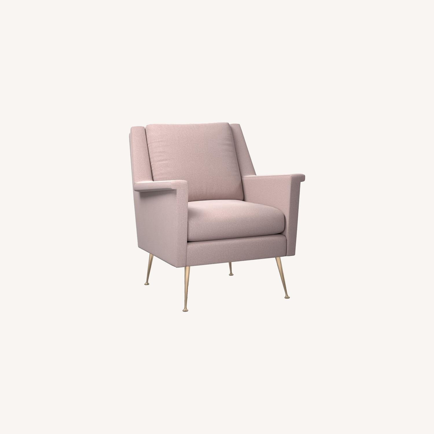 West Elm Carlo Midcentury Chair, Poly,Astor Velvet - AptDeco