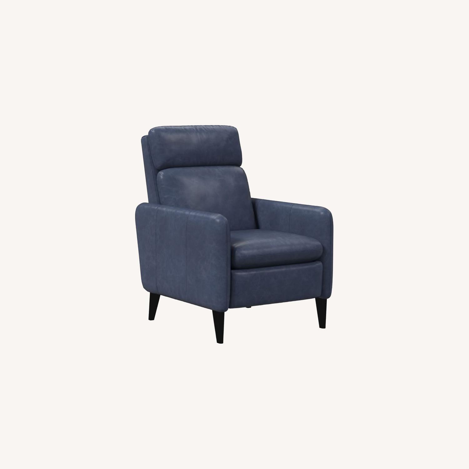 West Elm Lewis Recliner, Poly, Ludlow Leather,Navy - image-0