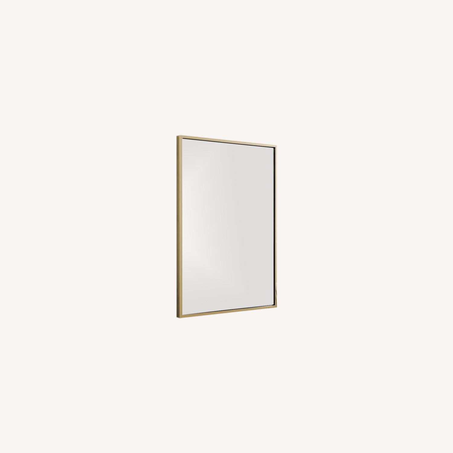 West Elm 36" Rectangular Mirror (Antique Brass) AptDeco