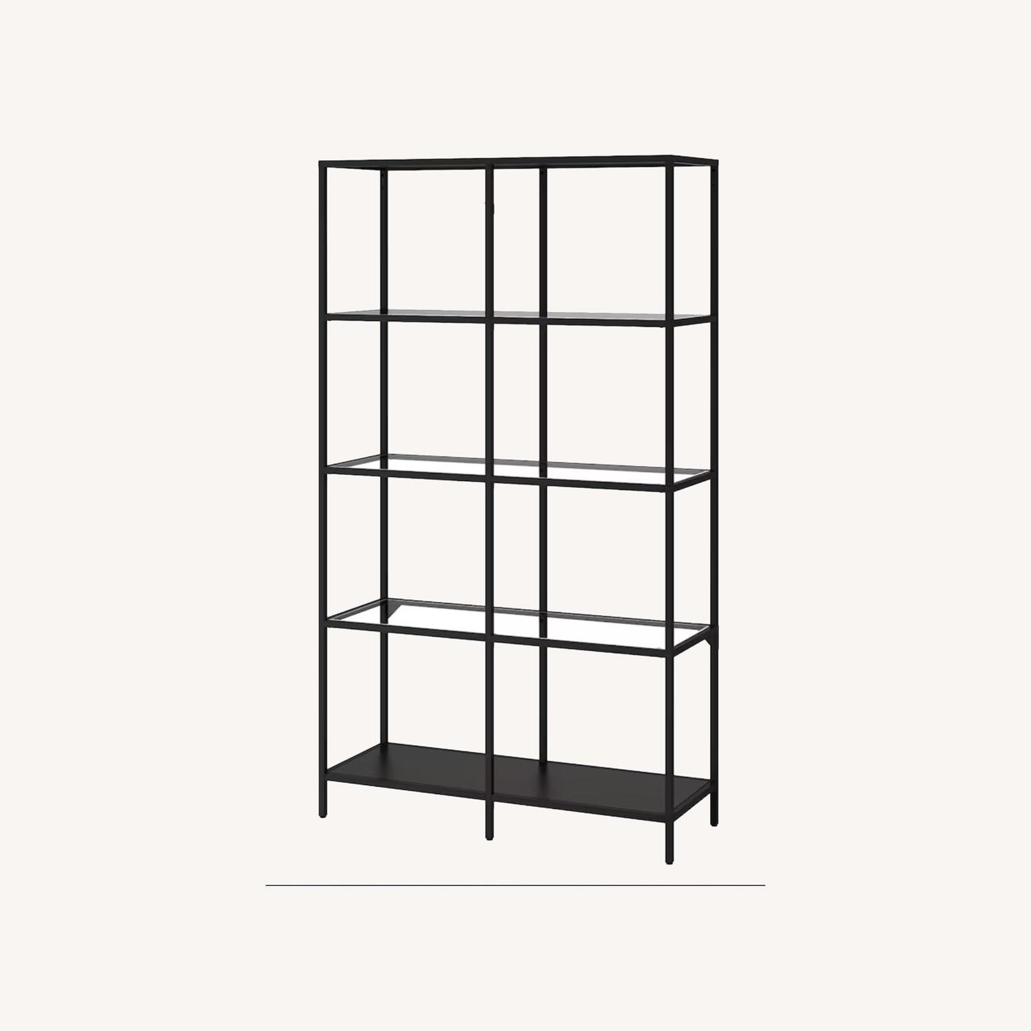 IKEA VITTSJ Black Shelf Unit AptDeco